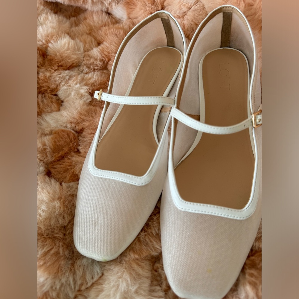 Loft mesh Elegant White Mary Jane Shoes